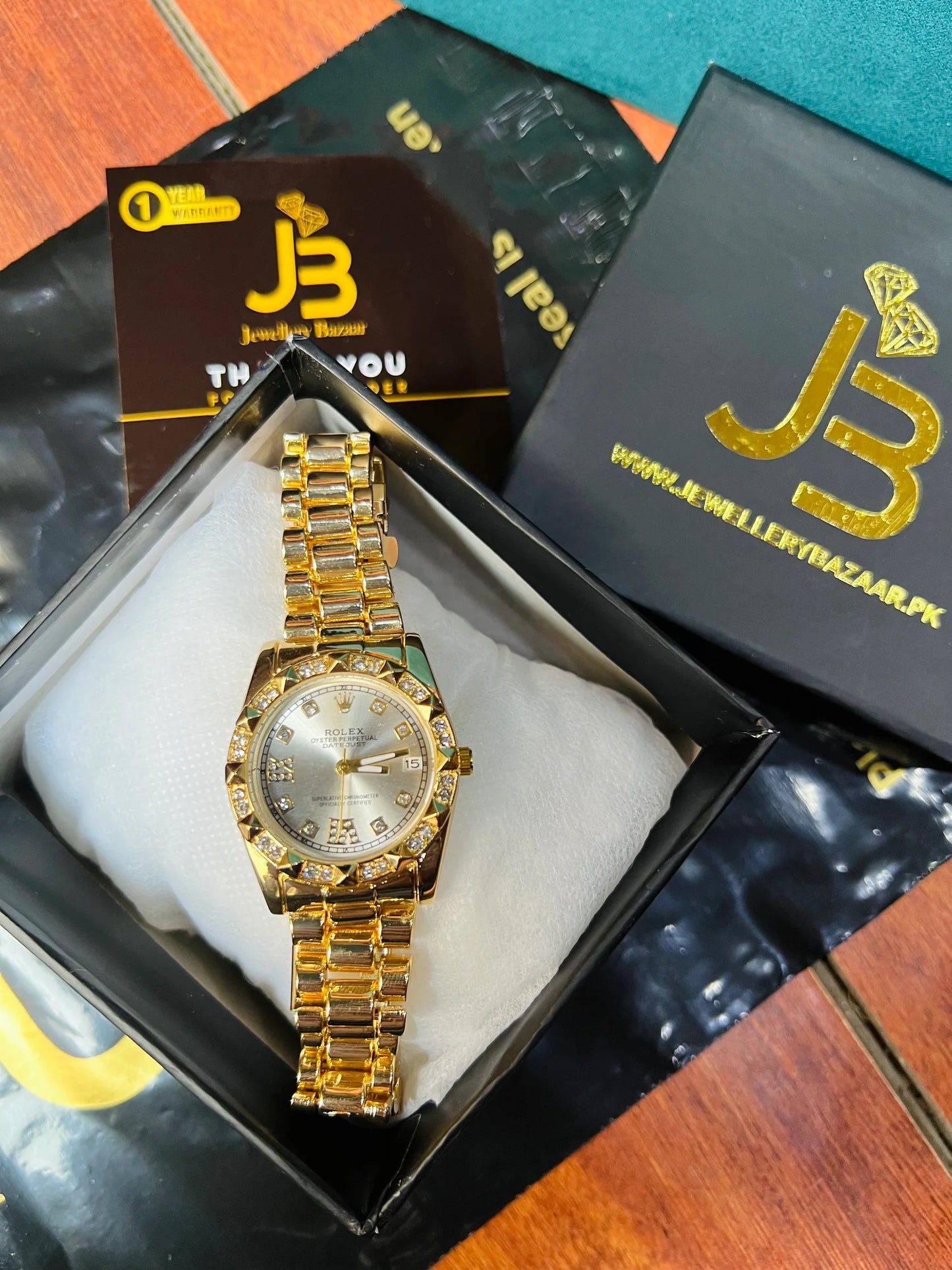 Rolex Stoned Watch Date Adjust