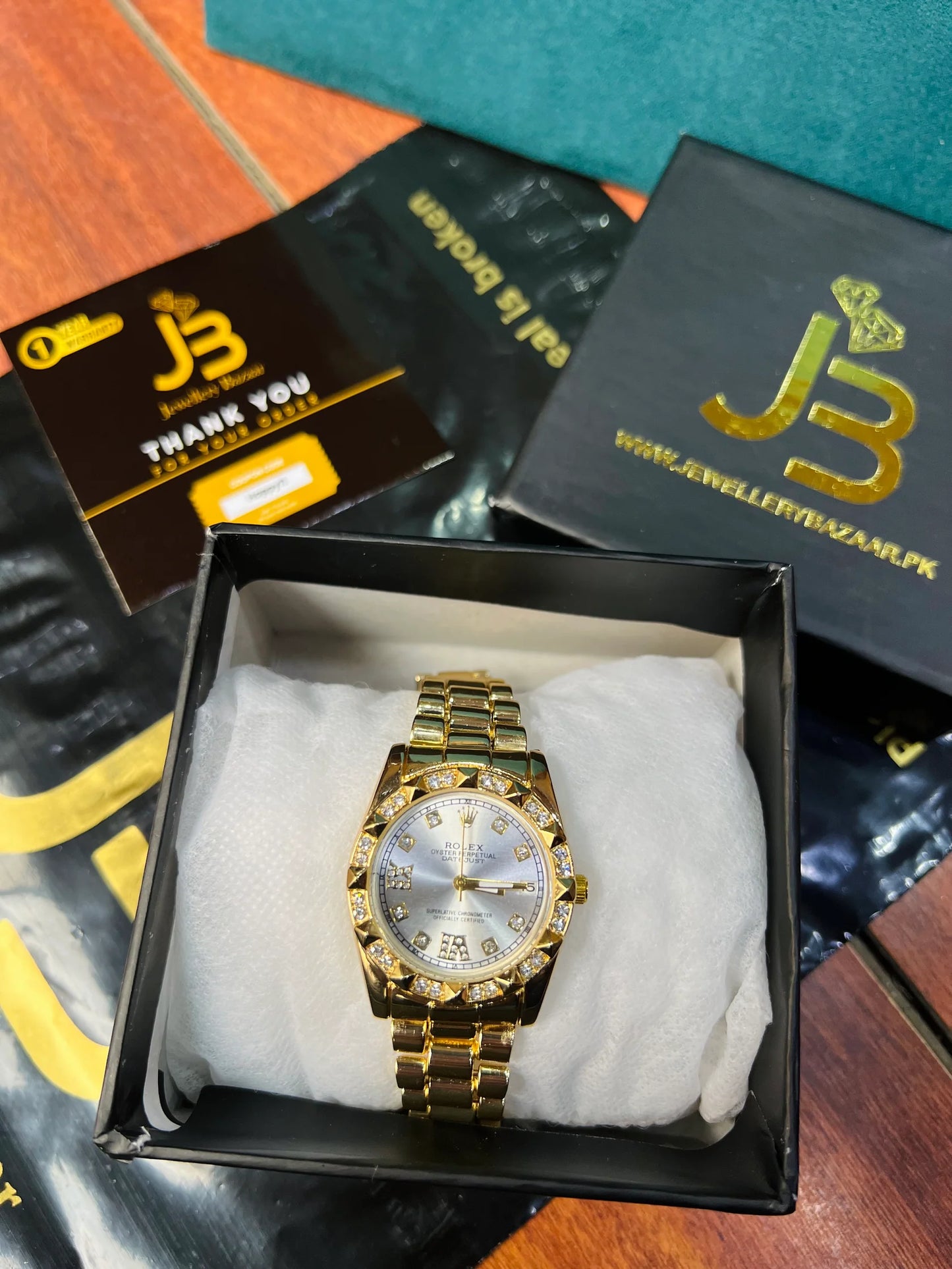 Rolex Stoned Watch Date Adjust