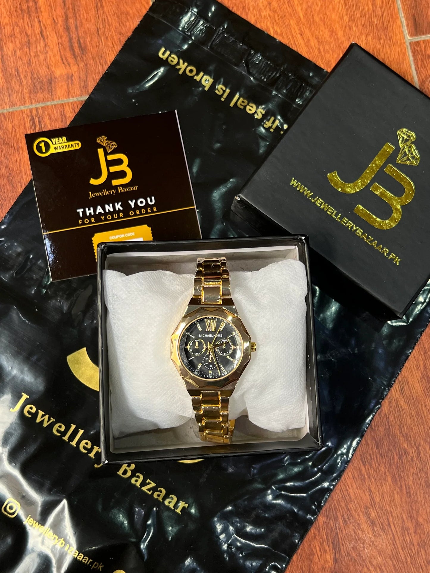 Michael Kors Date Adjust Watch Black Dial