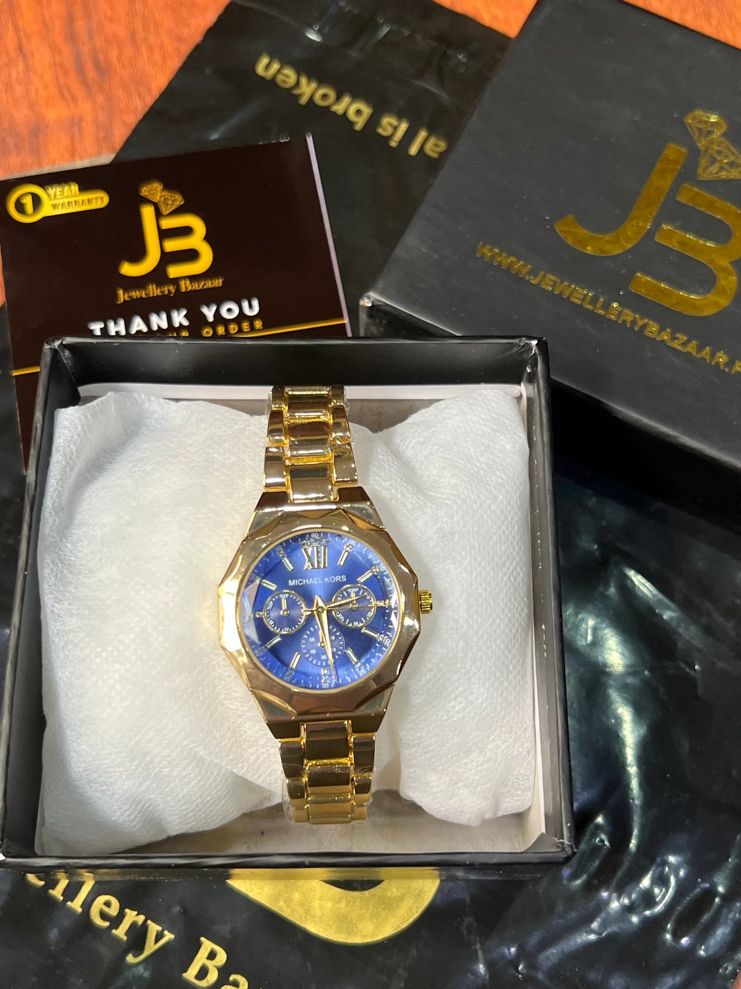 Michael Kors Date Adjust Watch Blue Dial