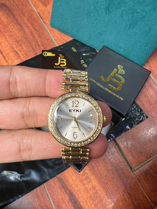 EYKI Round Stoned Watch