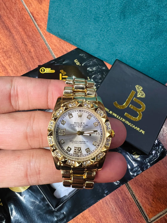 Rolex Stoned Watch Date Adjust