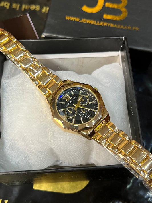 Michael Kors Date Adjust Watch Black Dial