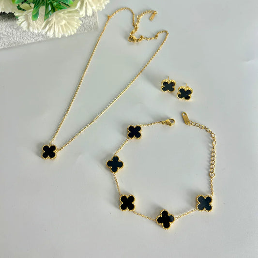 Four Leaf Clover Jewelry Set